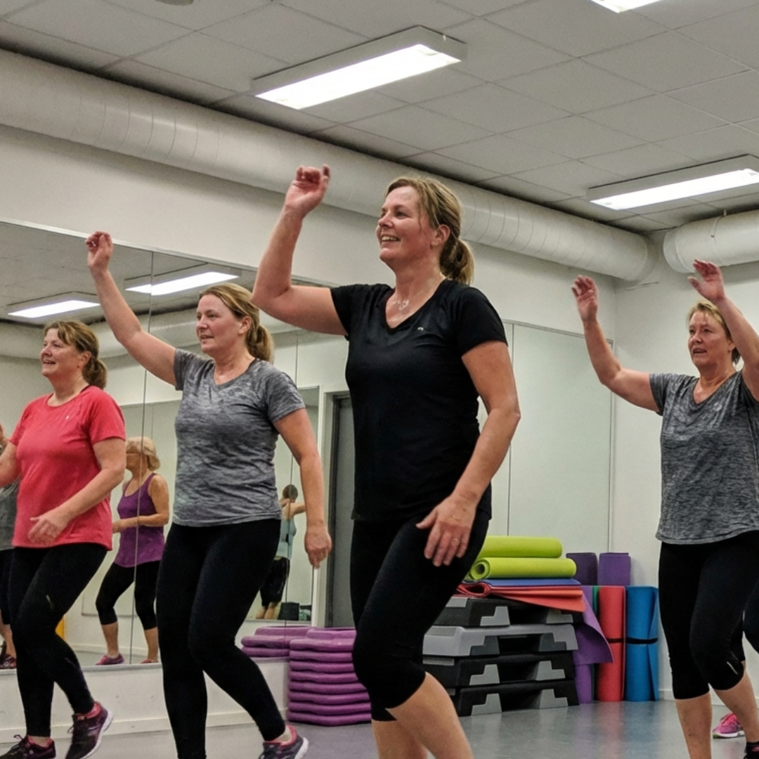 Gruppträning yoga klass